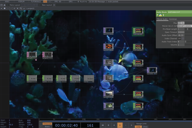 While building the Touch Designer visuals, I found that the Audio was not playing, so I added audio outs for each video file. Afterwards, the audio did play but all of the video's played at the same time.